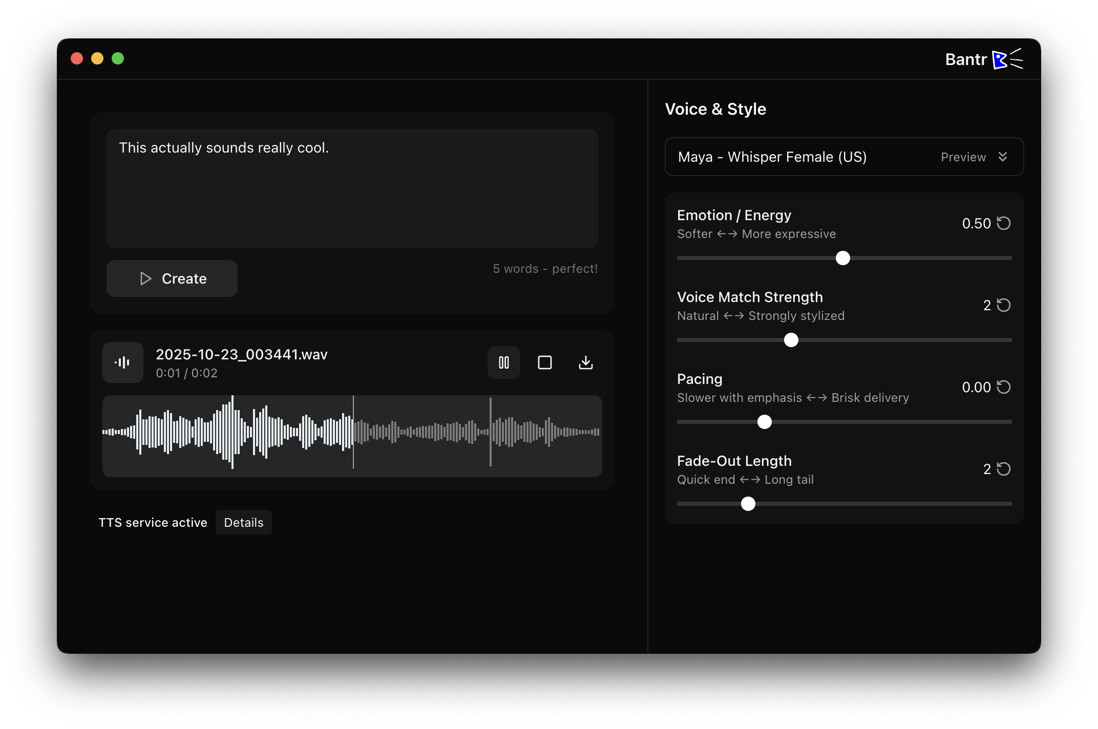 Bantr: Offline & Unlimited TTS for Mac gallery image