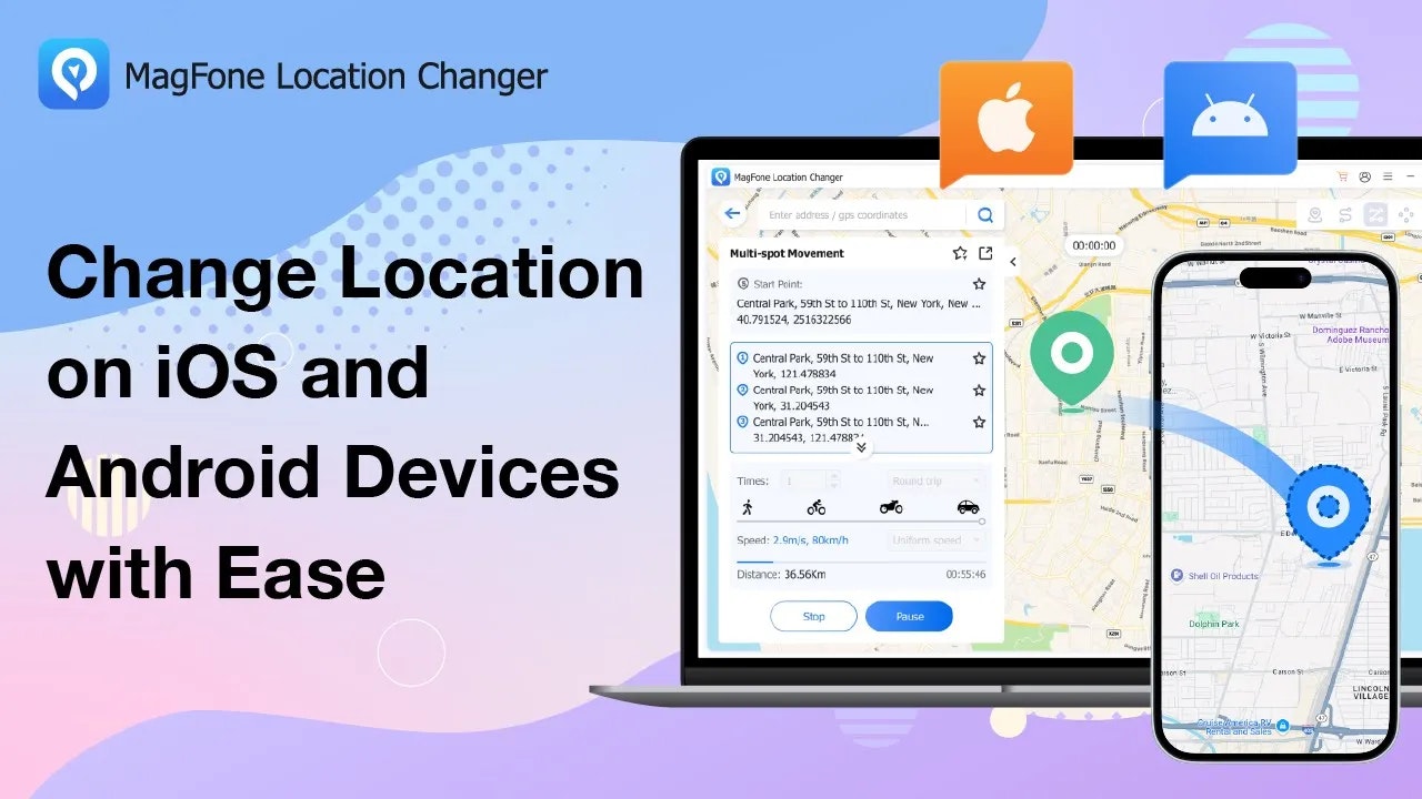 Magfone Location Changer - 어디서나 GPS를 즉시 순간 이동하십시오.탈옥이나 뿌리가 없습니다. 미디어 3