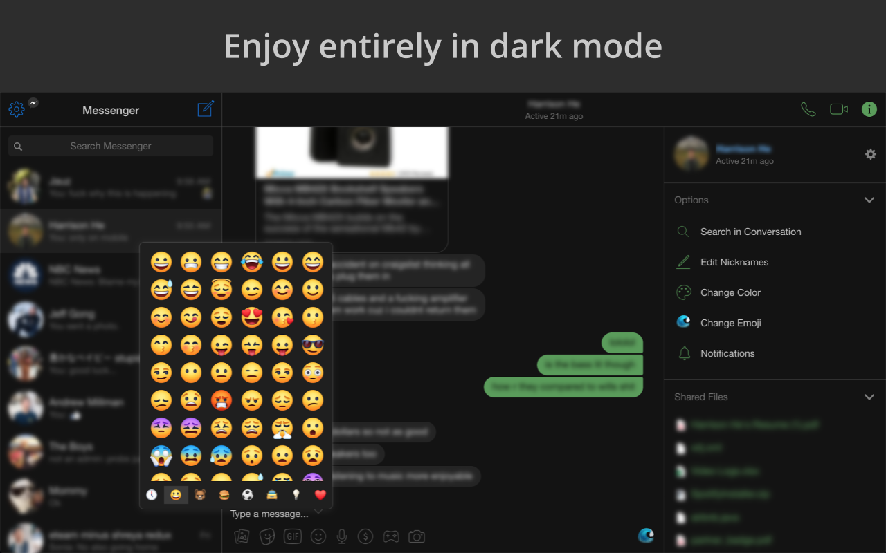 Charcoal: Dark Mode for Messenger gallery image