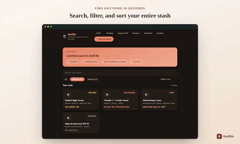Shelflife screenshot 3