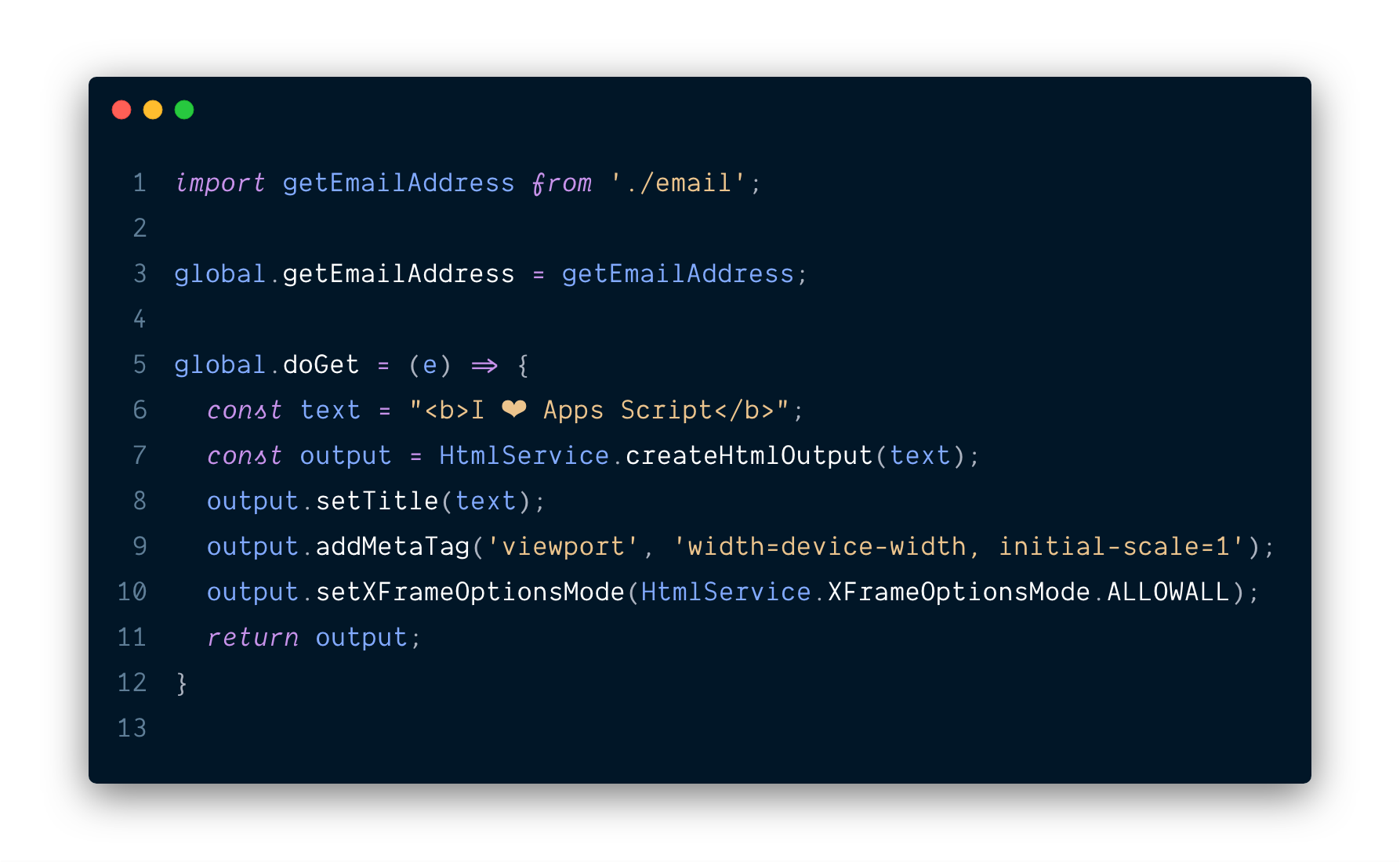 Apps Script Starter Image