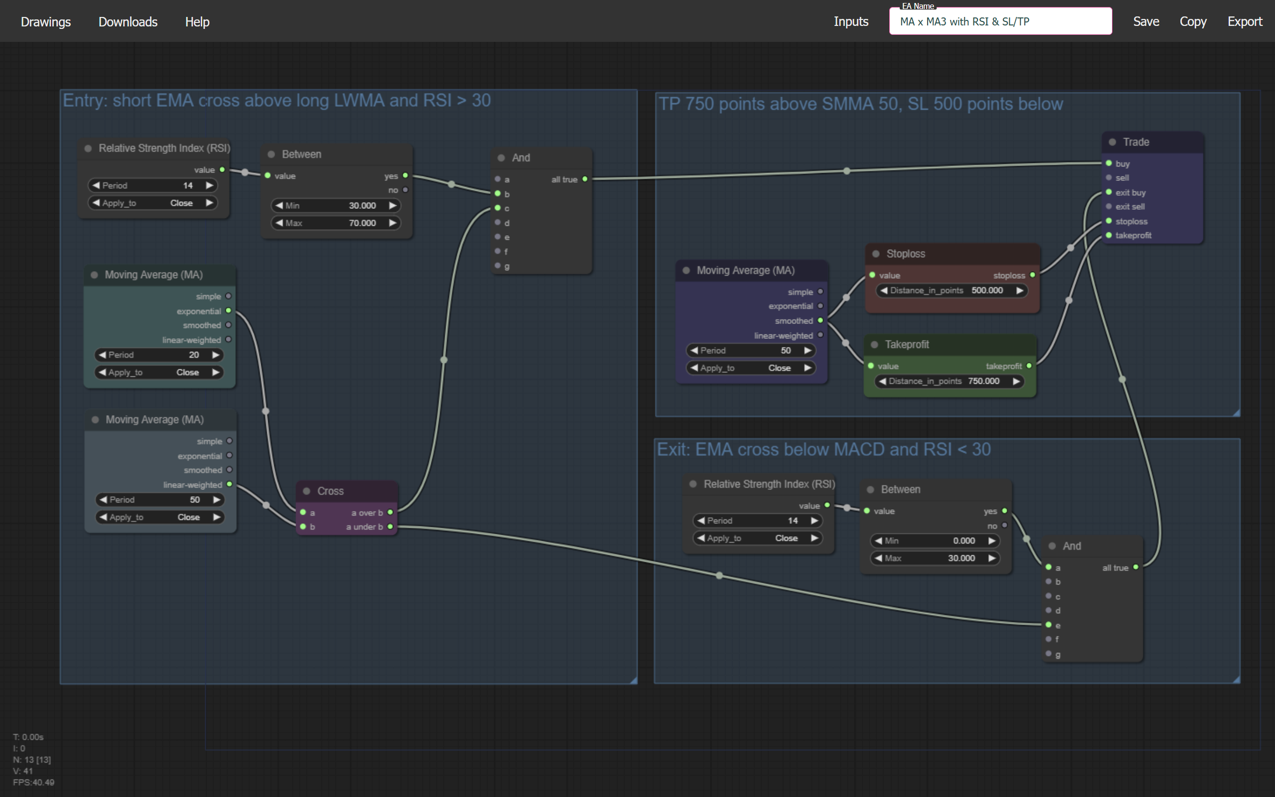 DrawMyEA — Visual Trading Bot Builder - Screenshot 3 showing product features and functionality