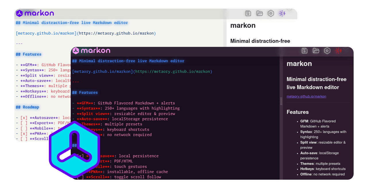 markon - Main screenshot showing features and interface