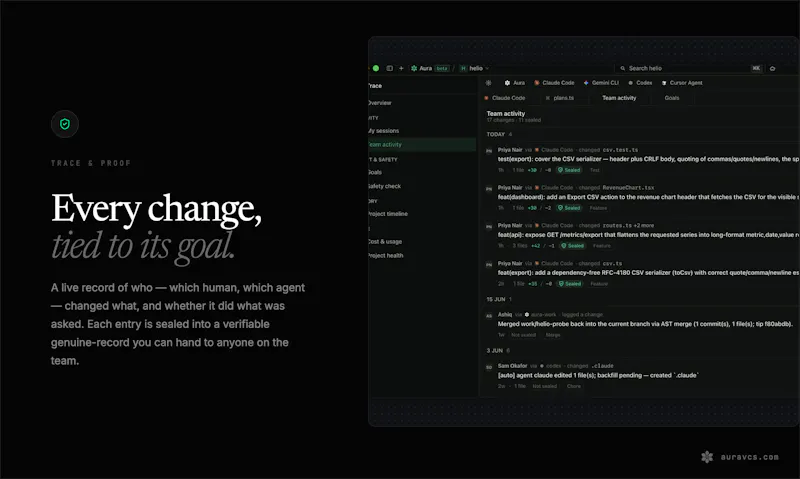 Aura: Agents + Git + Intent Open Source screenshot 7