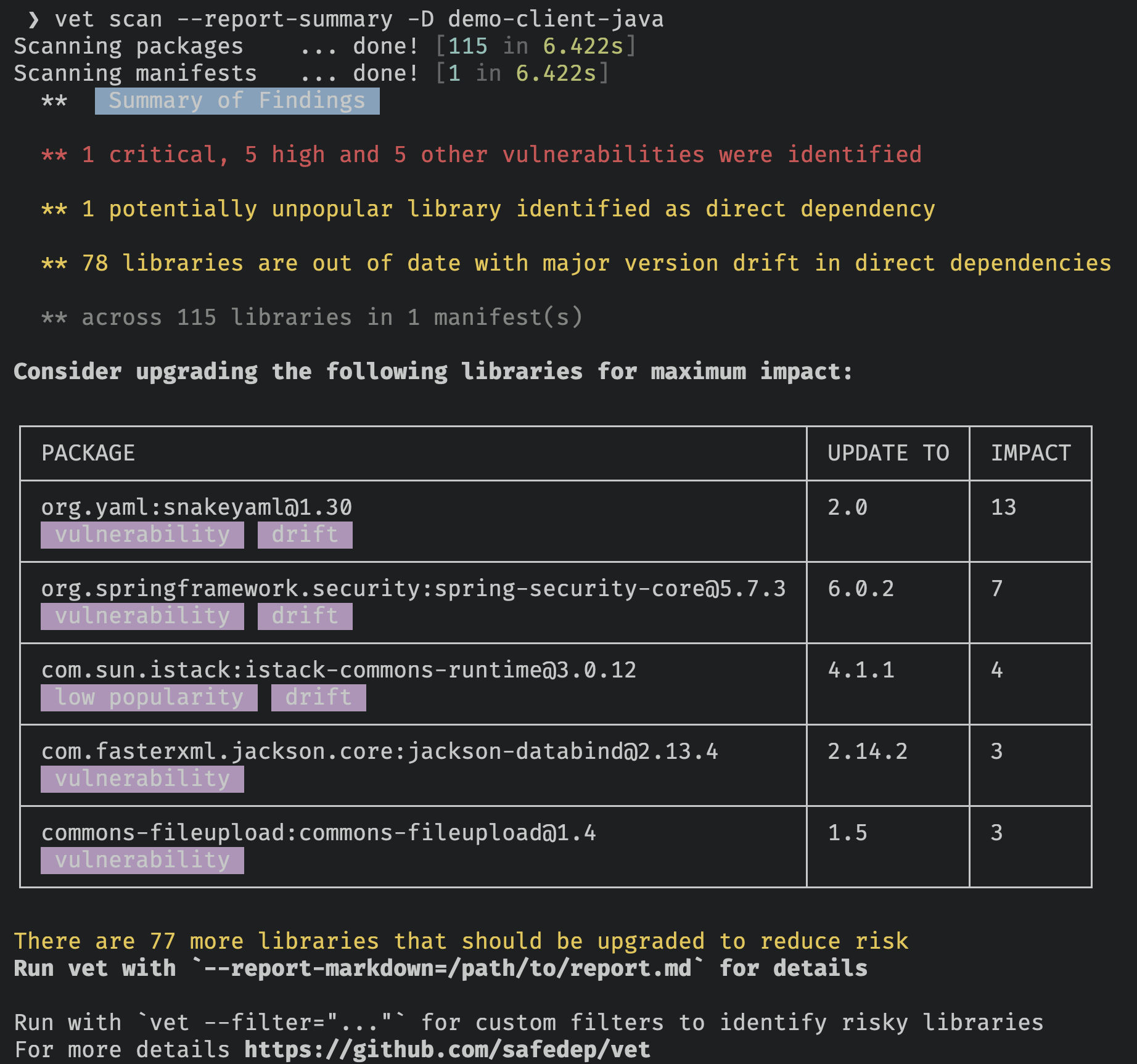 SafeDep Vet gallery image