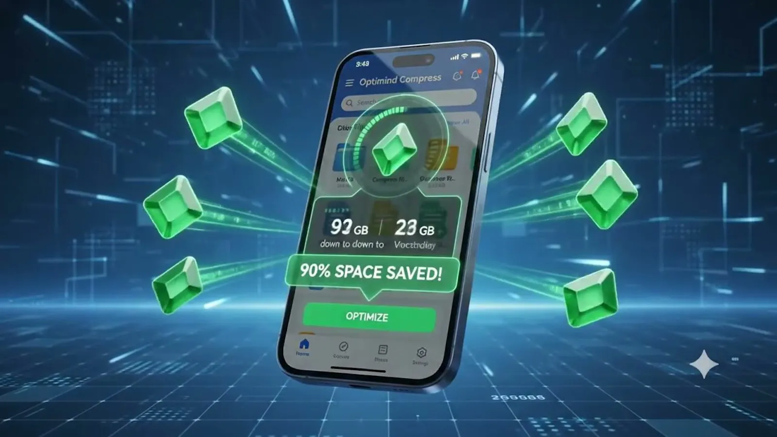 Optimind compress and Archiver  screenshot 1 (video preview)