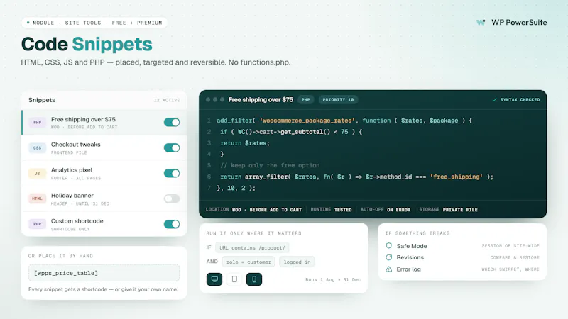 WP PowerSuite screenshot 8