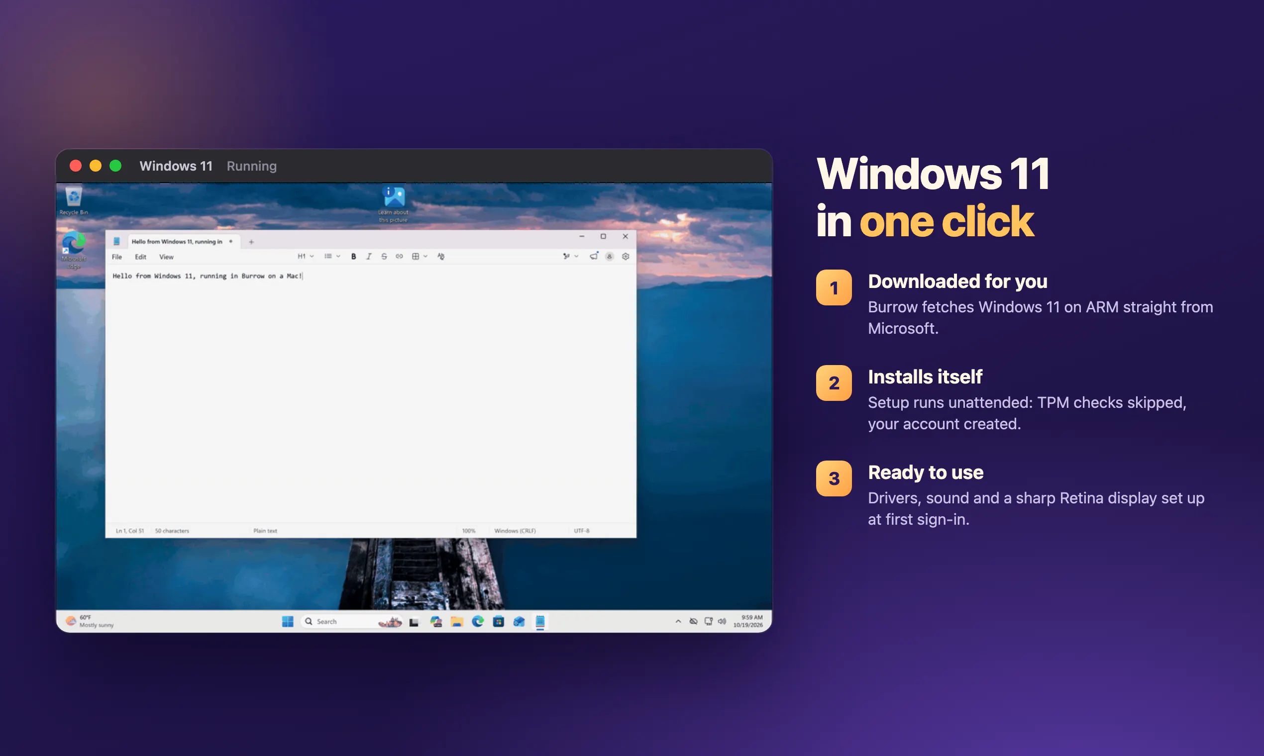 Burrow MacOS screenshot 2