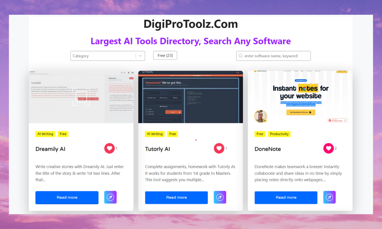 Media Digiprotoolz - Cơ sở dữ liệu về các công cụ AI tuyệt vời, được cập nhật hàng ngày 1