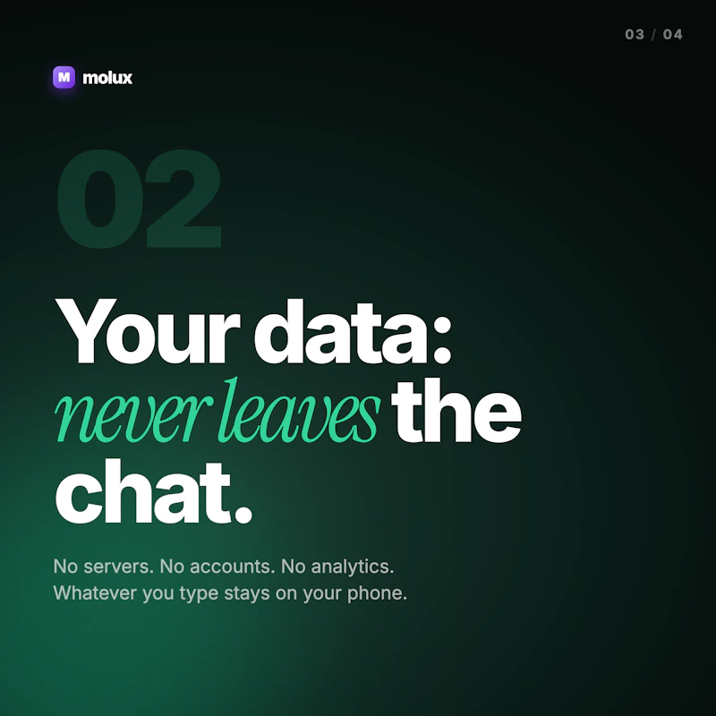 Molux: Local & Private AI Chat screenshot 8