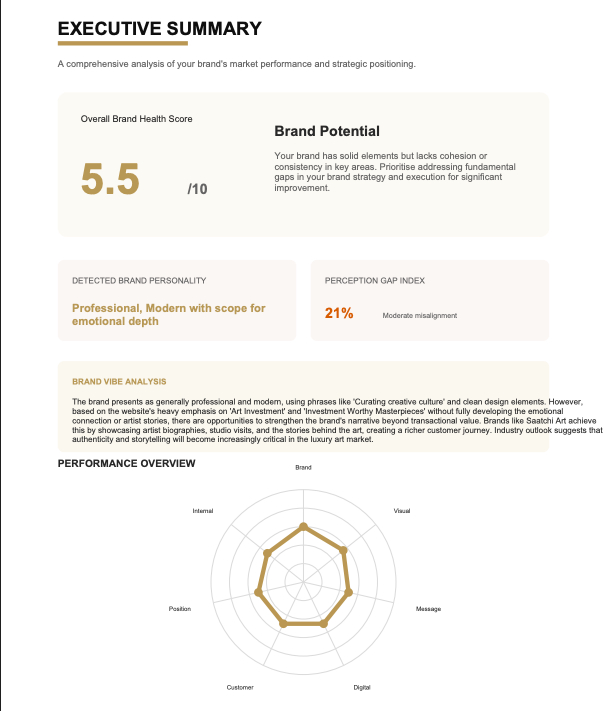 AI + Human Brand Audit - SMGH Consulting - Screenshot 3 showing product features and functionality