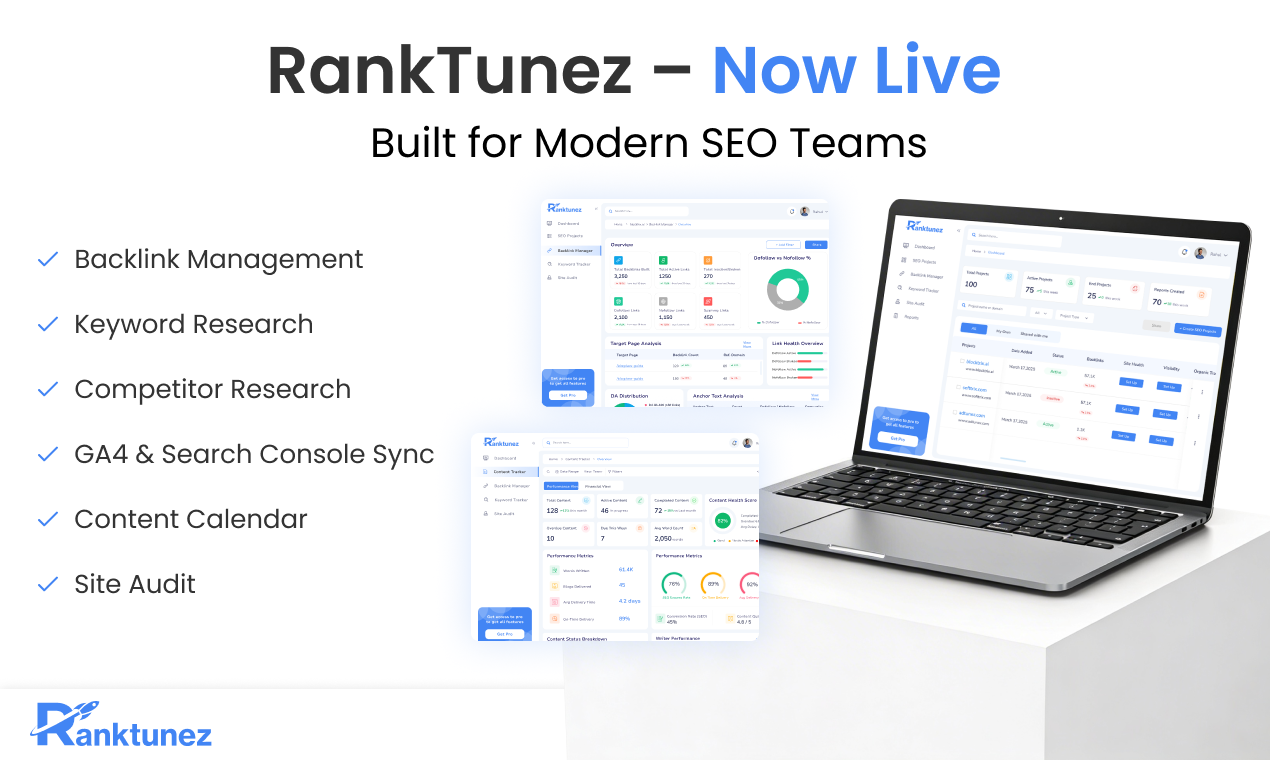 Ranktunez - Screenshot 3 showing product features and functionality