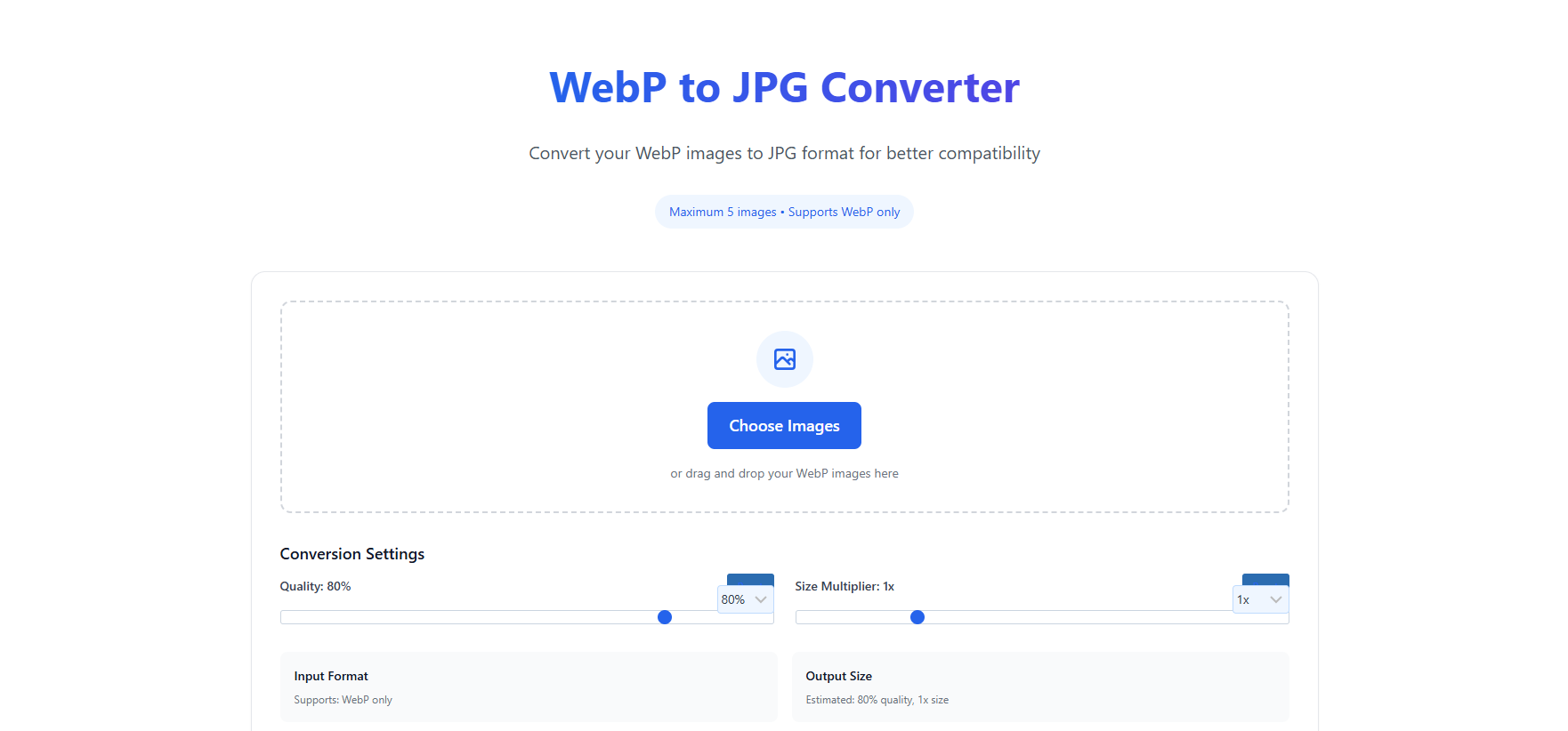 JPG에서 Webp Converter로 - 무료 벌크 이미지 변환기 미디어 4