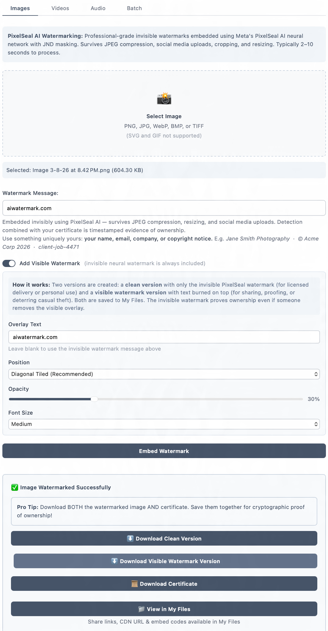 AIWatermark Invisible Neural Watermarks media 3