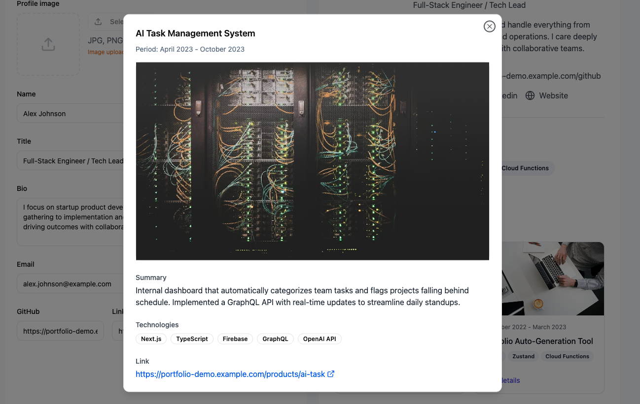 Portfolio Builder gallery image