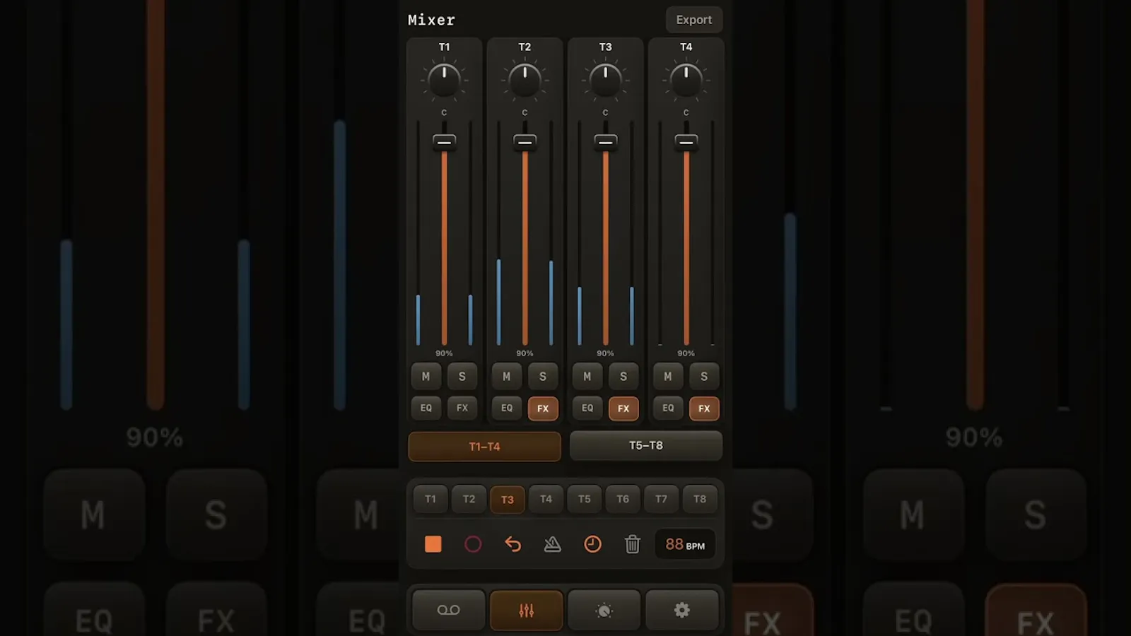 ARC-24 Multitrack Groovebox for iOS screenshot 1 (video preview)