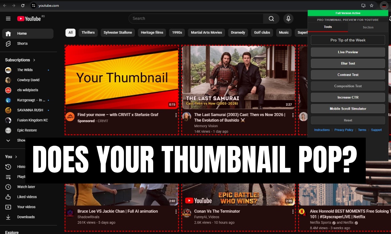 Pro Thumbnail Preview for YouTube gallery image