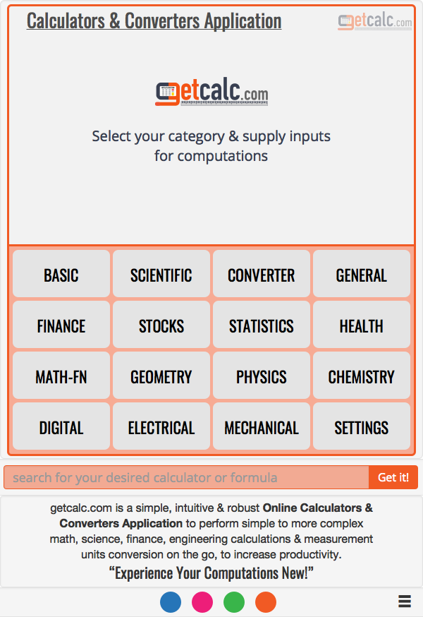 Calculators & Converters - getcalc.com gallery image