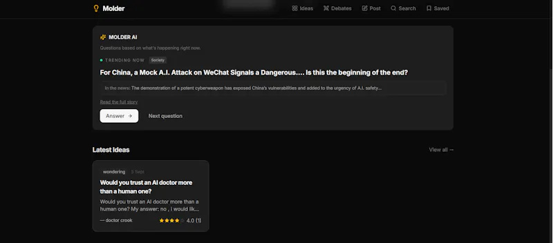 Molder — Ideas worth debating screenshot 2