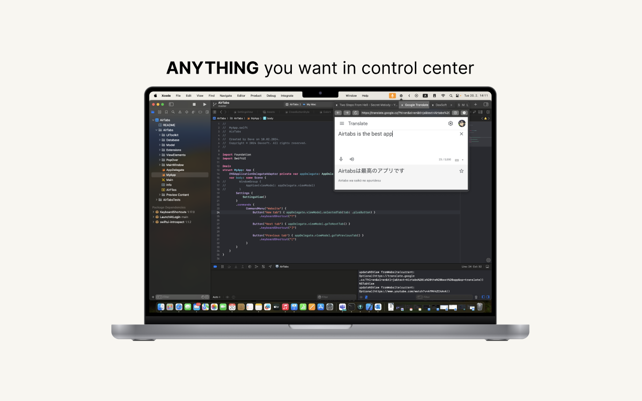 Mídia 1 de Airtabs - navegador da web - Navegador da web em centros de controle