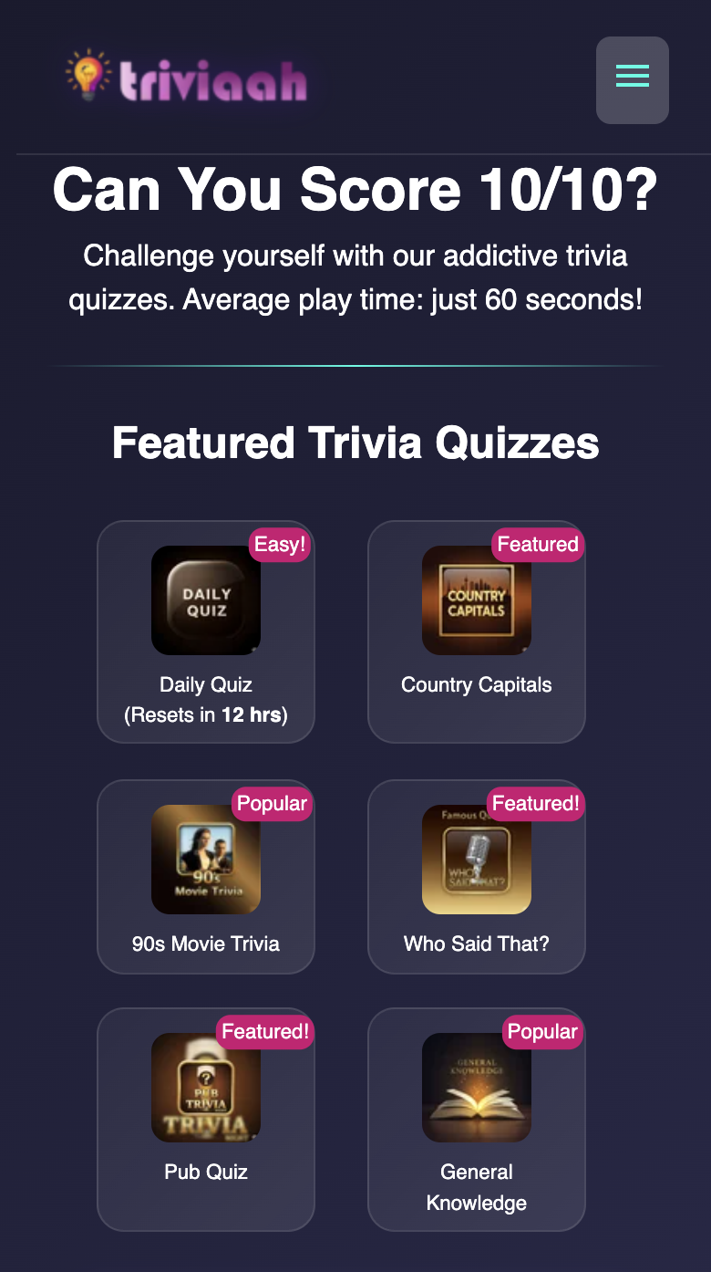 Trivia - Juegos de trivia diarios gratis |20 categorías y 5000 preguntas media 1