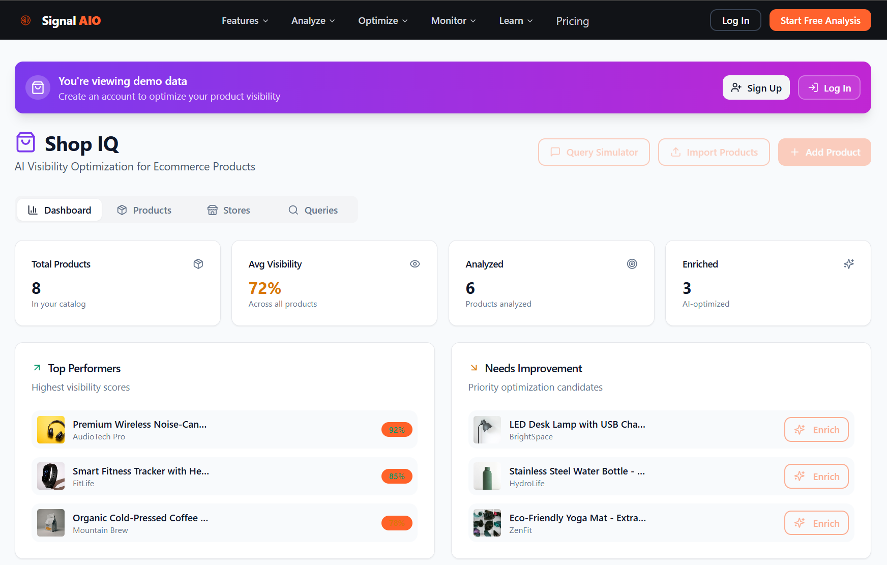 Signal AIO - Screenshot 4 showing product features and functionality