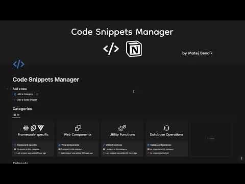 startuptile Code Snippets Manager-Organize your code snippets in Notion