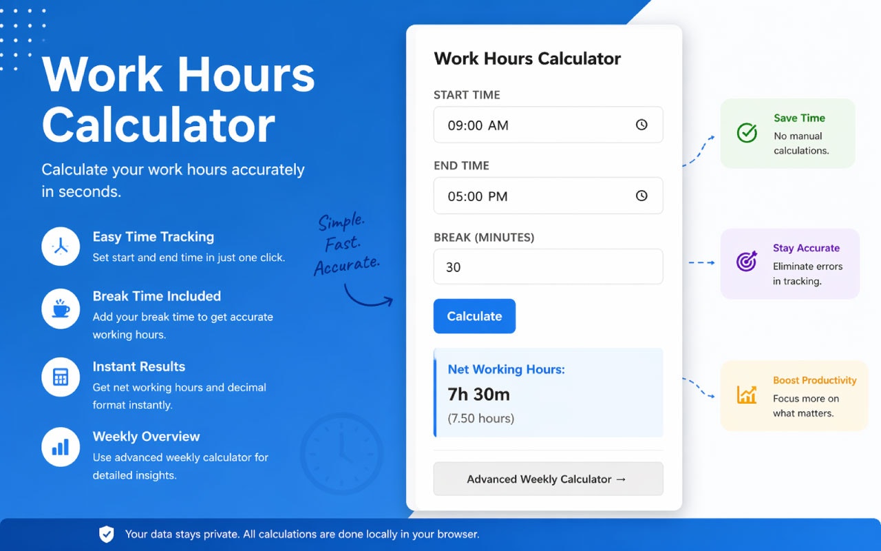 Work Hours Calculator