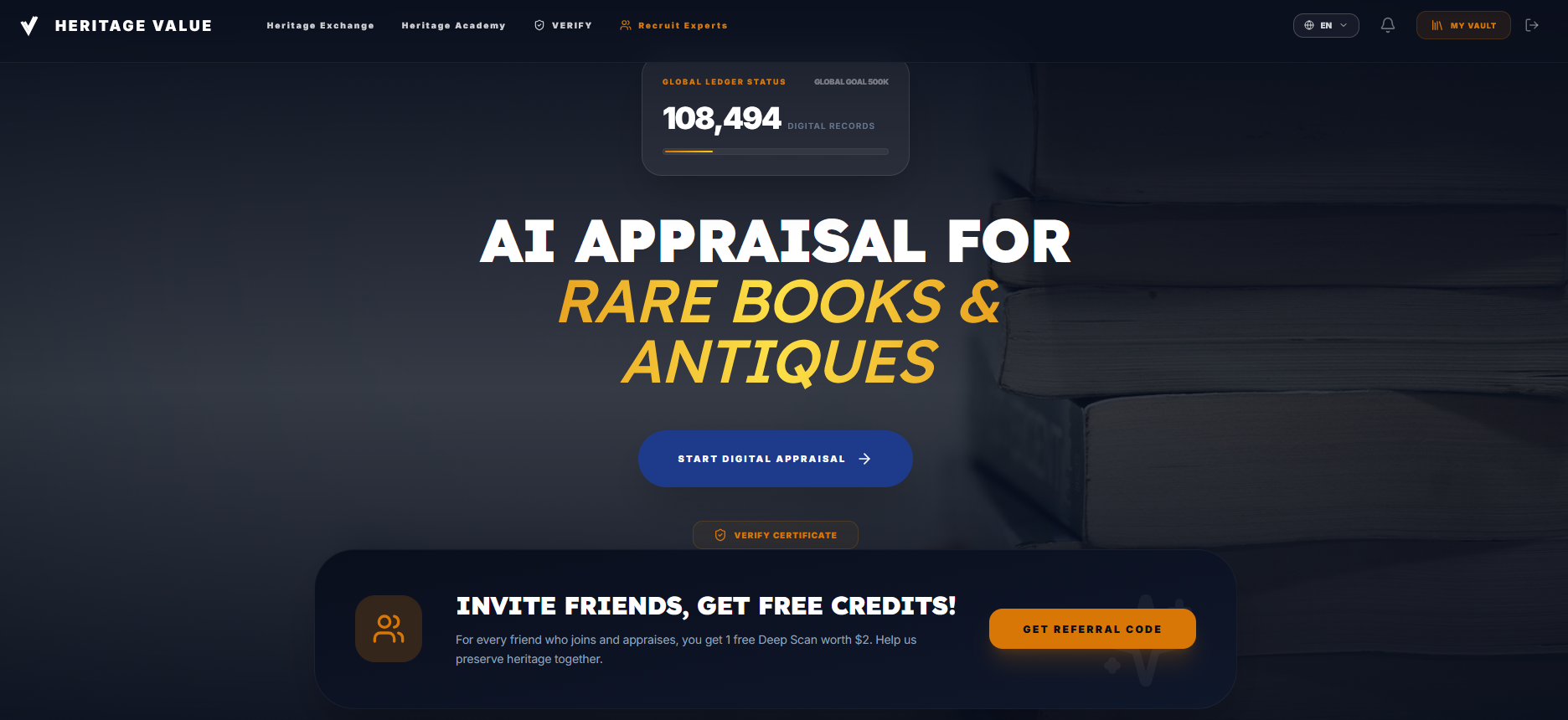 HEVA APPRAISAL FOR RARE BOOKS & ANTIQUES gallery image