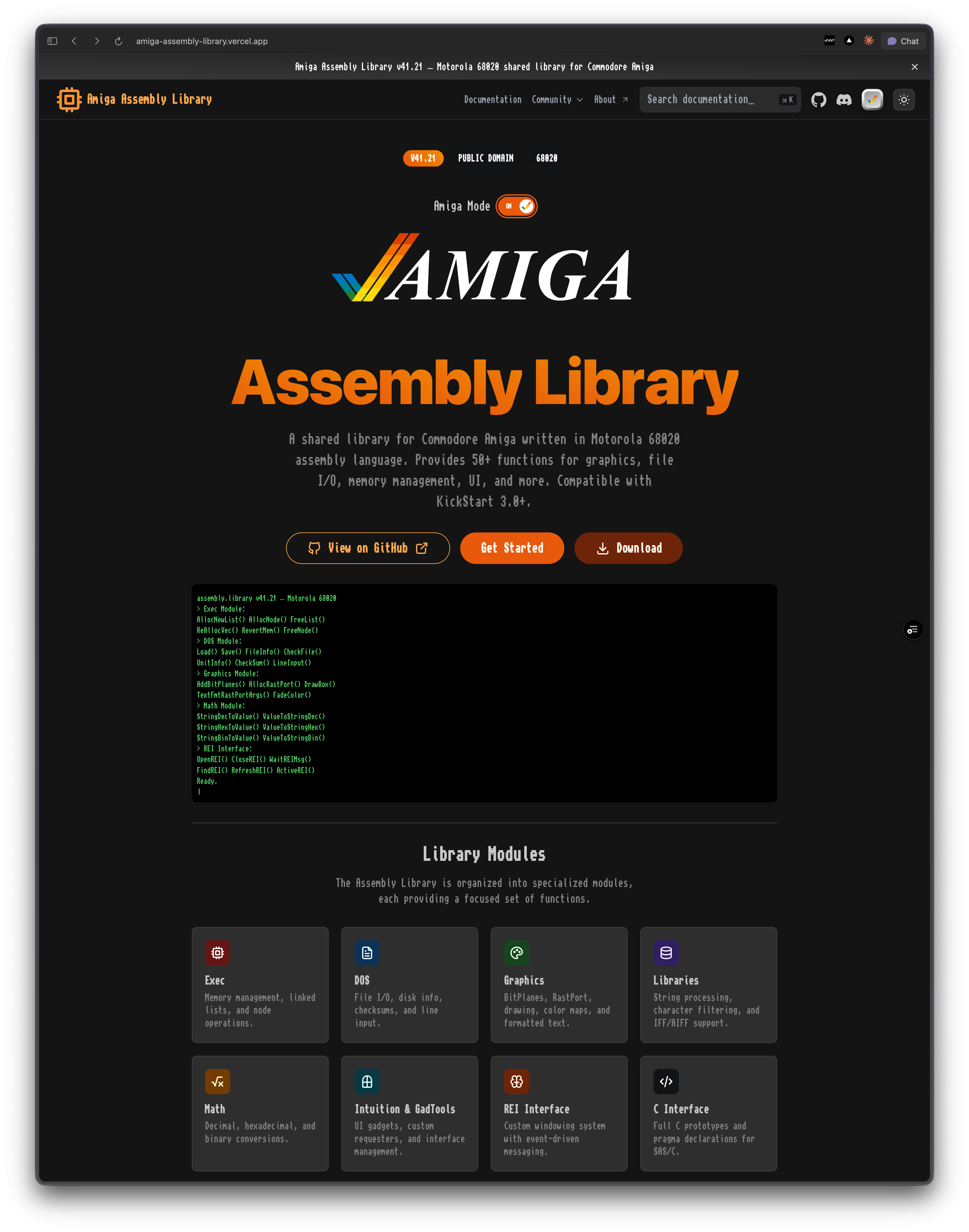 Amiga Assembly Library gallery image