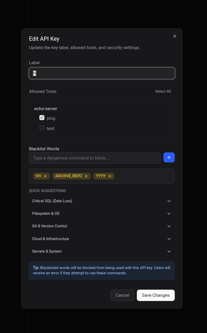 MCP Guard - Screenshot 2 showing product features and functionality