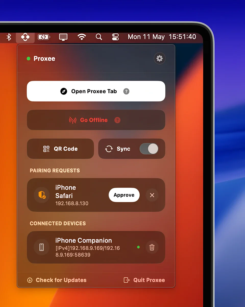 Proxee screenshot 1