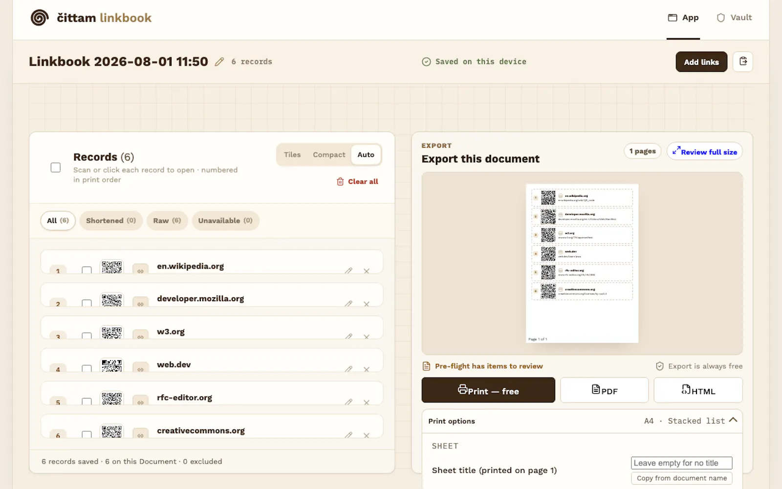 CITTAM LINKBOOK screenshot 3