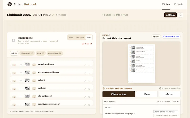 CITTAM LINKBOOK screenshot 3