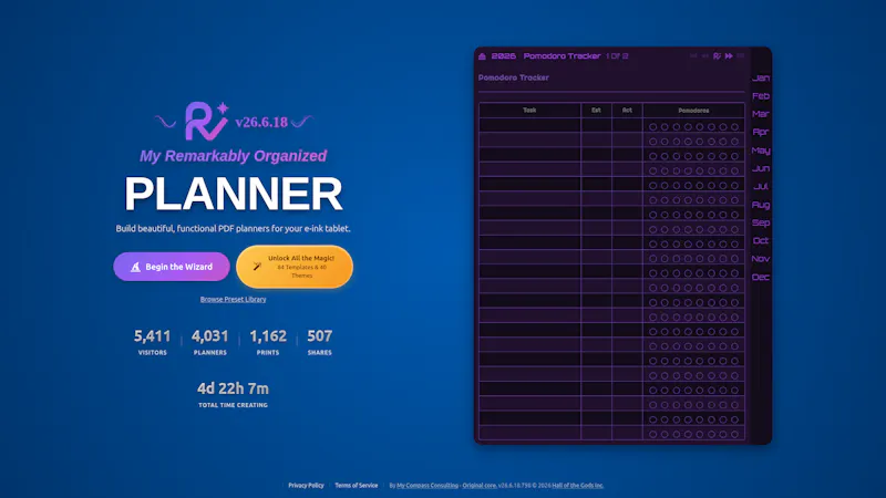 My Remarkably Organized Planner Wizard screenshot 8