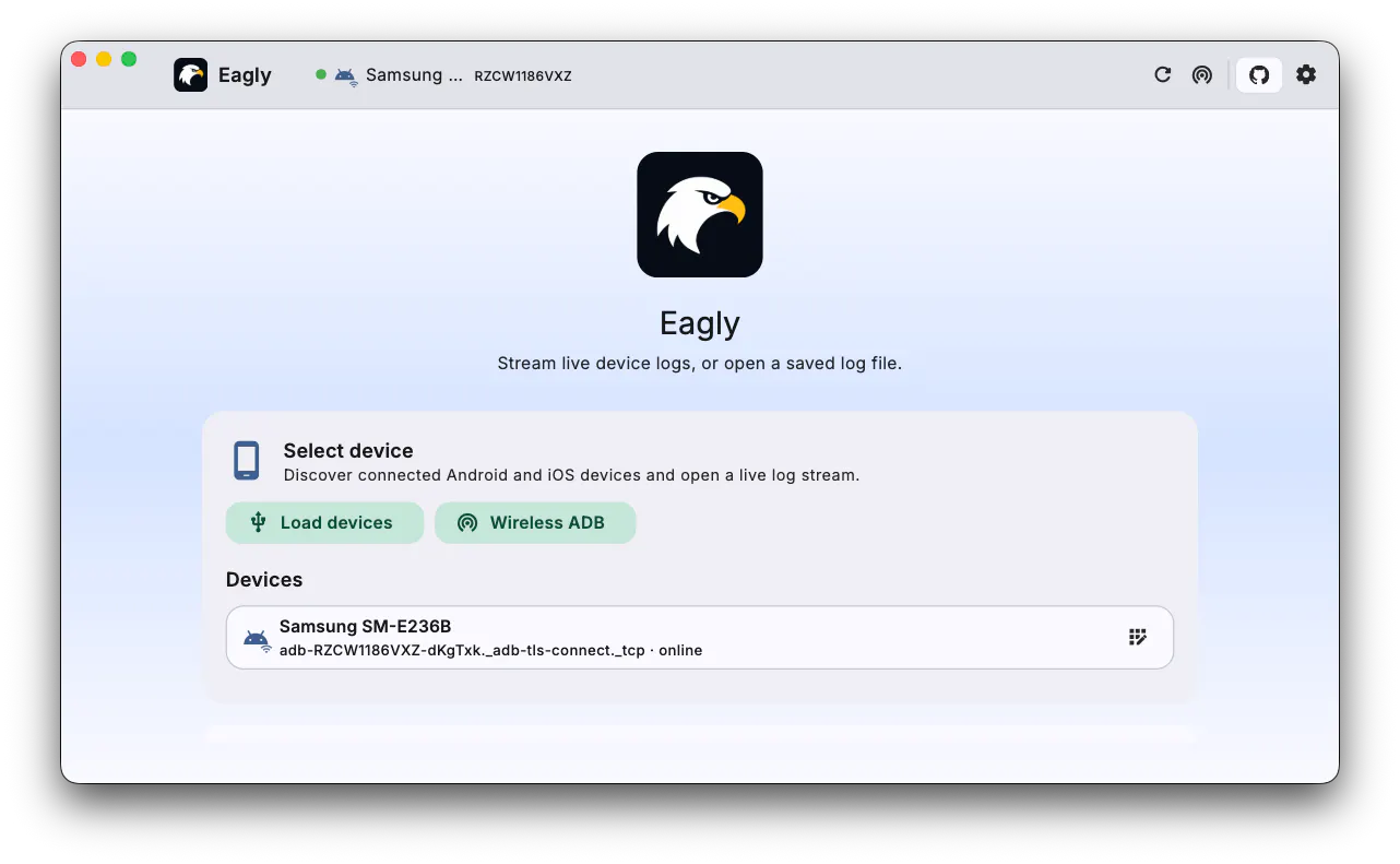 Eagly - Cross Platform Logcat + Console gallery image