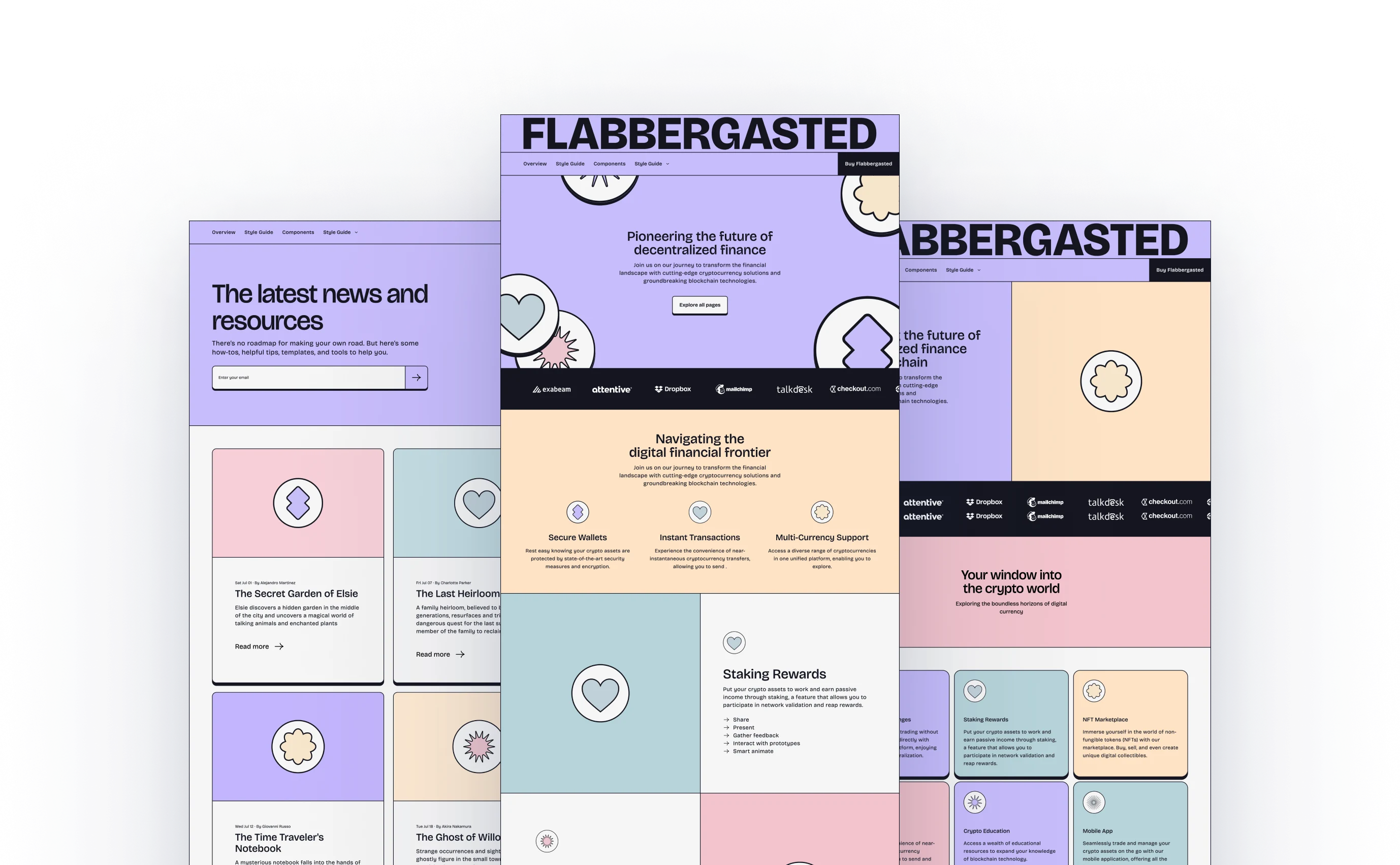 startuptile Flabbergasted UI Kit V4-A neo-brutalist template made with Astro Tailwind CSS & MDX