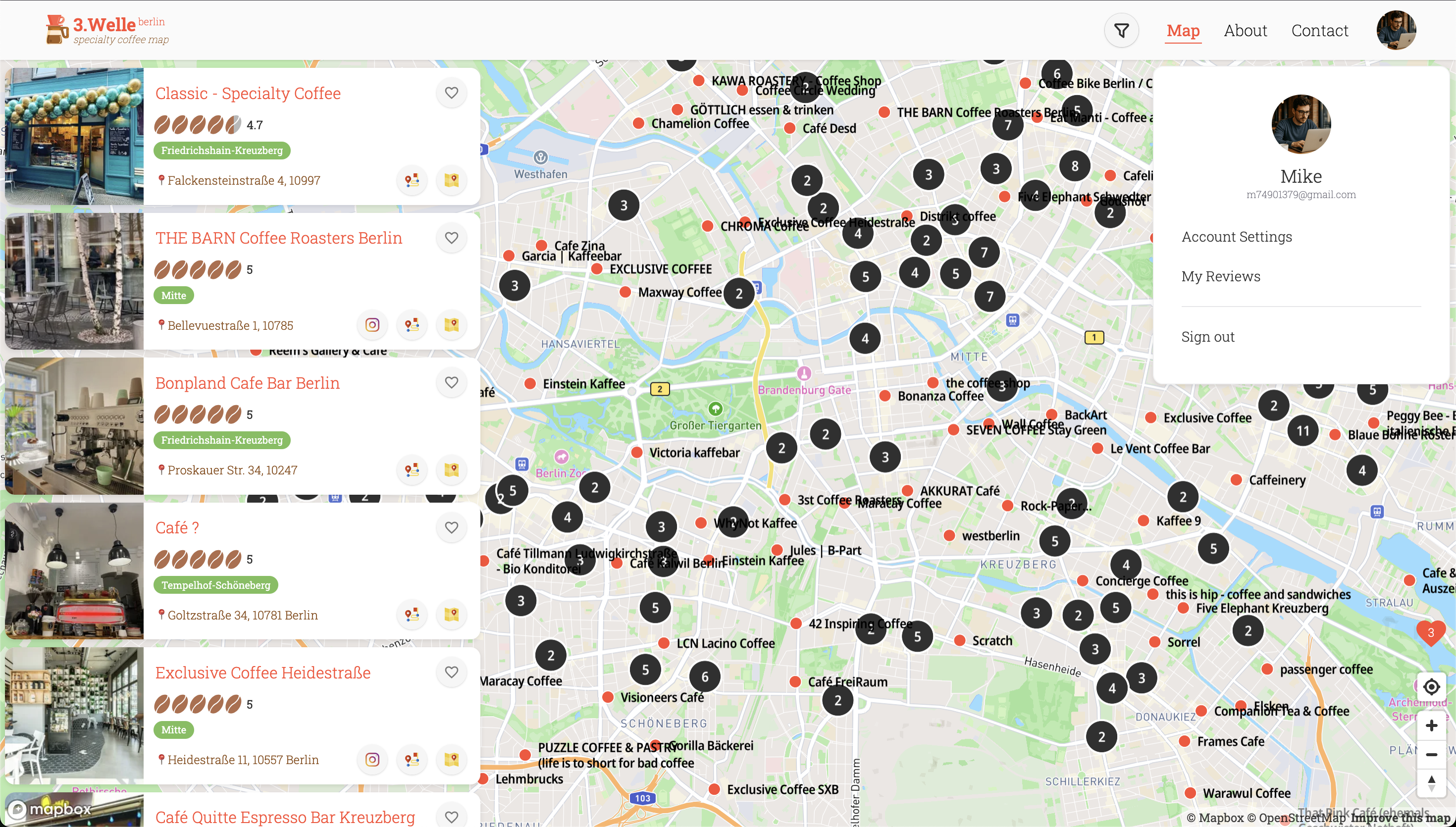 Mapa de café de Berlín media 1
