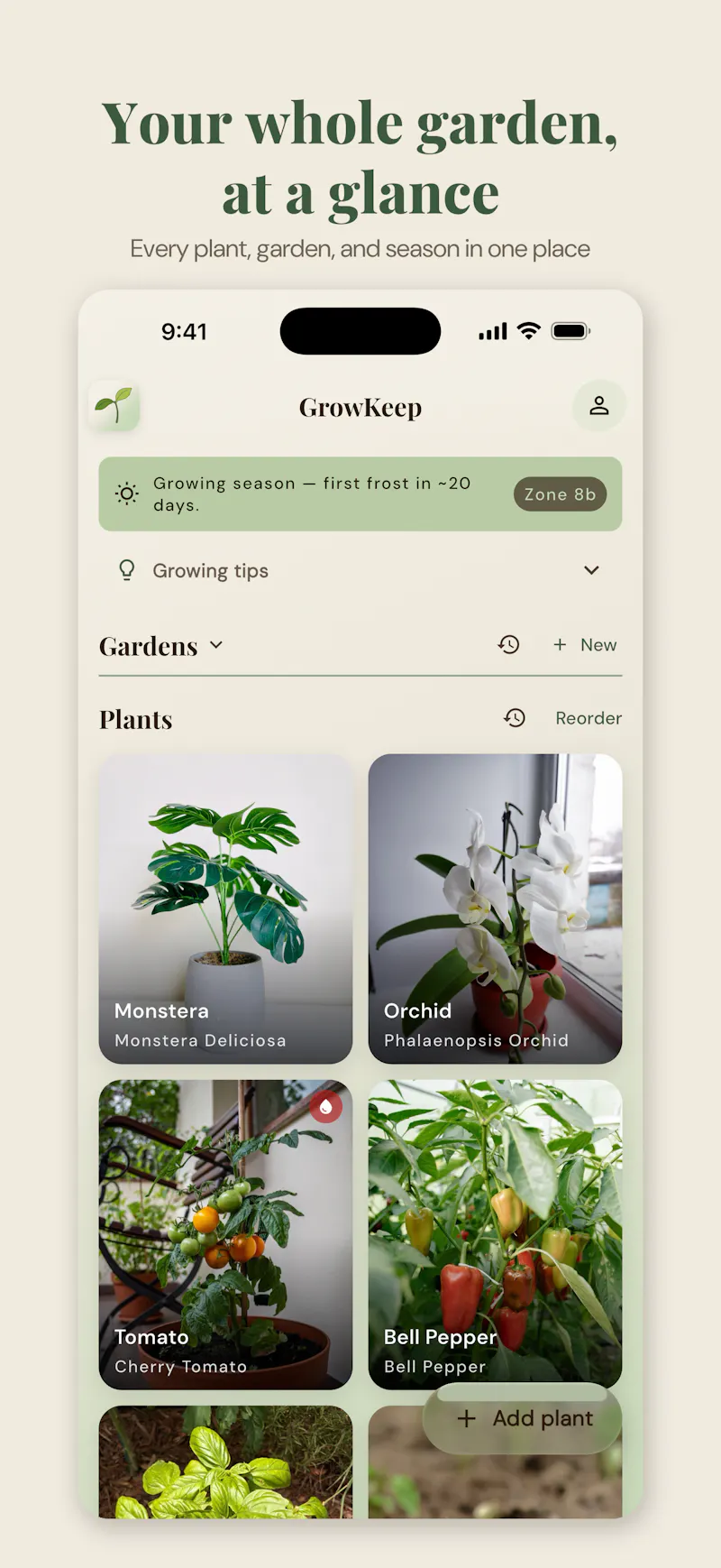 GrowKeep screenshot 1