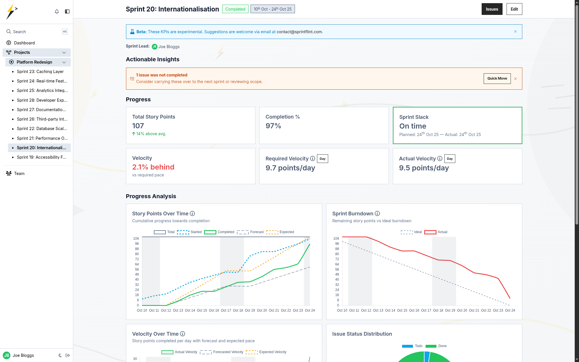 SprintFlint - Screenshot 3 showing product features and functionality
