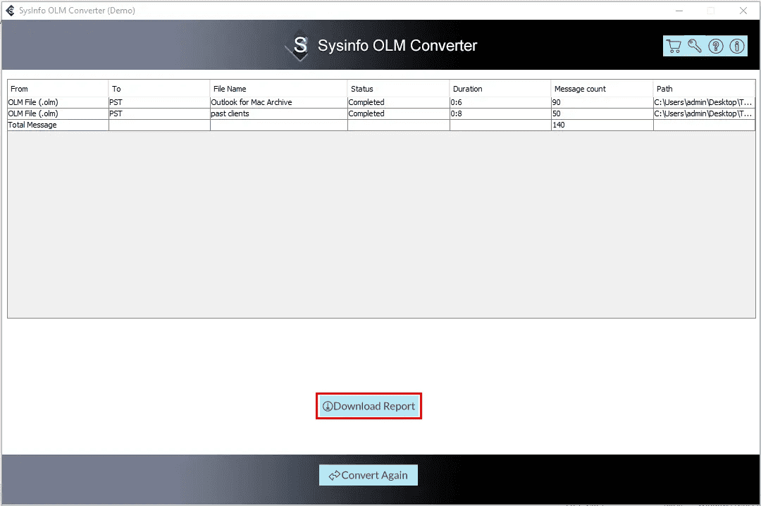وسائط المصدرين OLM - قم بتنزيل OLM Exporter لتحويل ملفات OLM إلى PST. 3