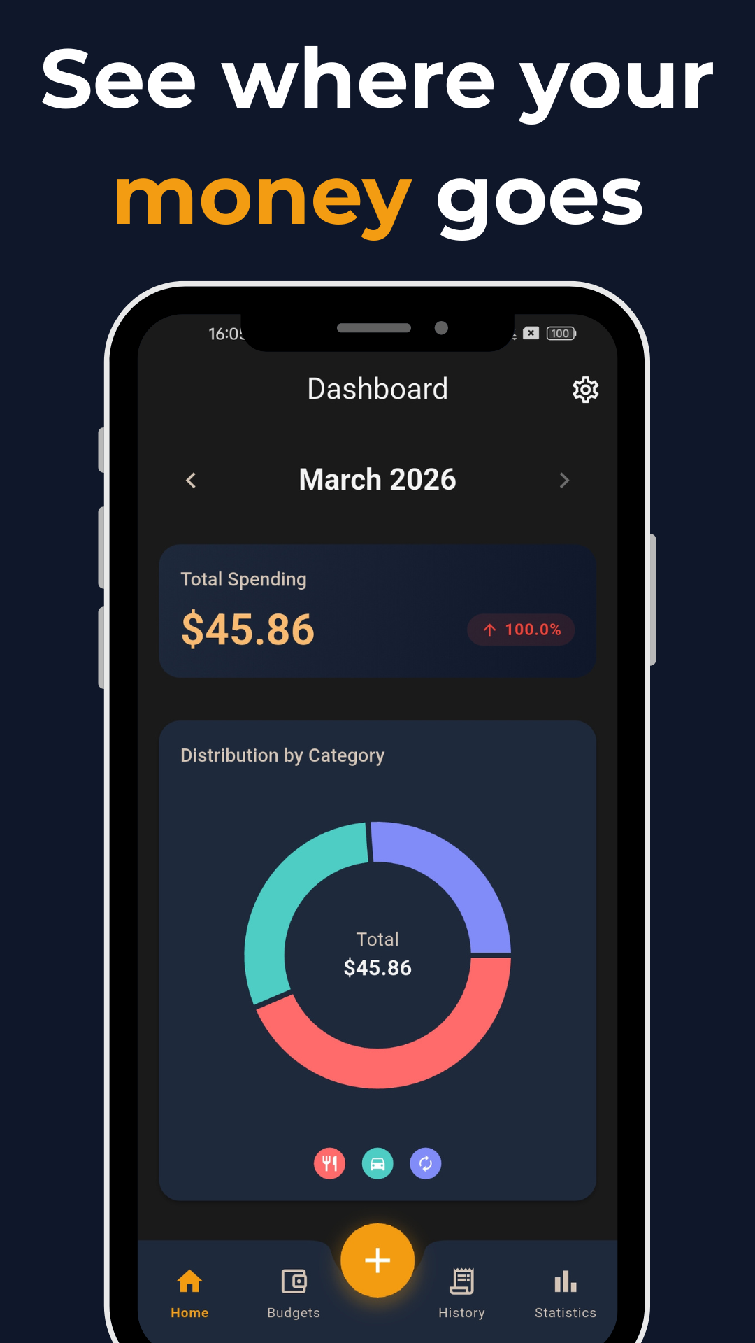 CashWhisper AI — Expense chat tracker gallery image