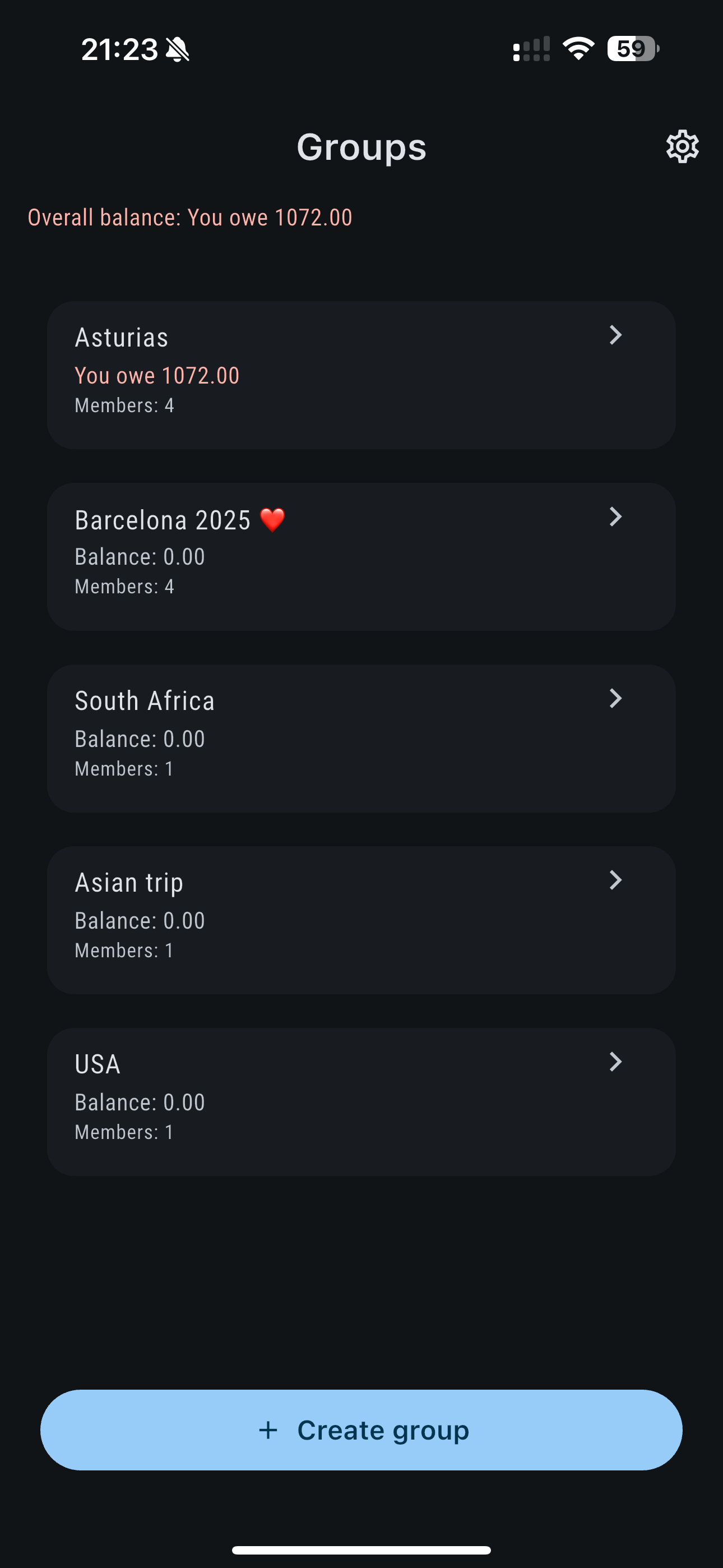 Splitto - minimalistic expense splitter - Screenshot 4 preview