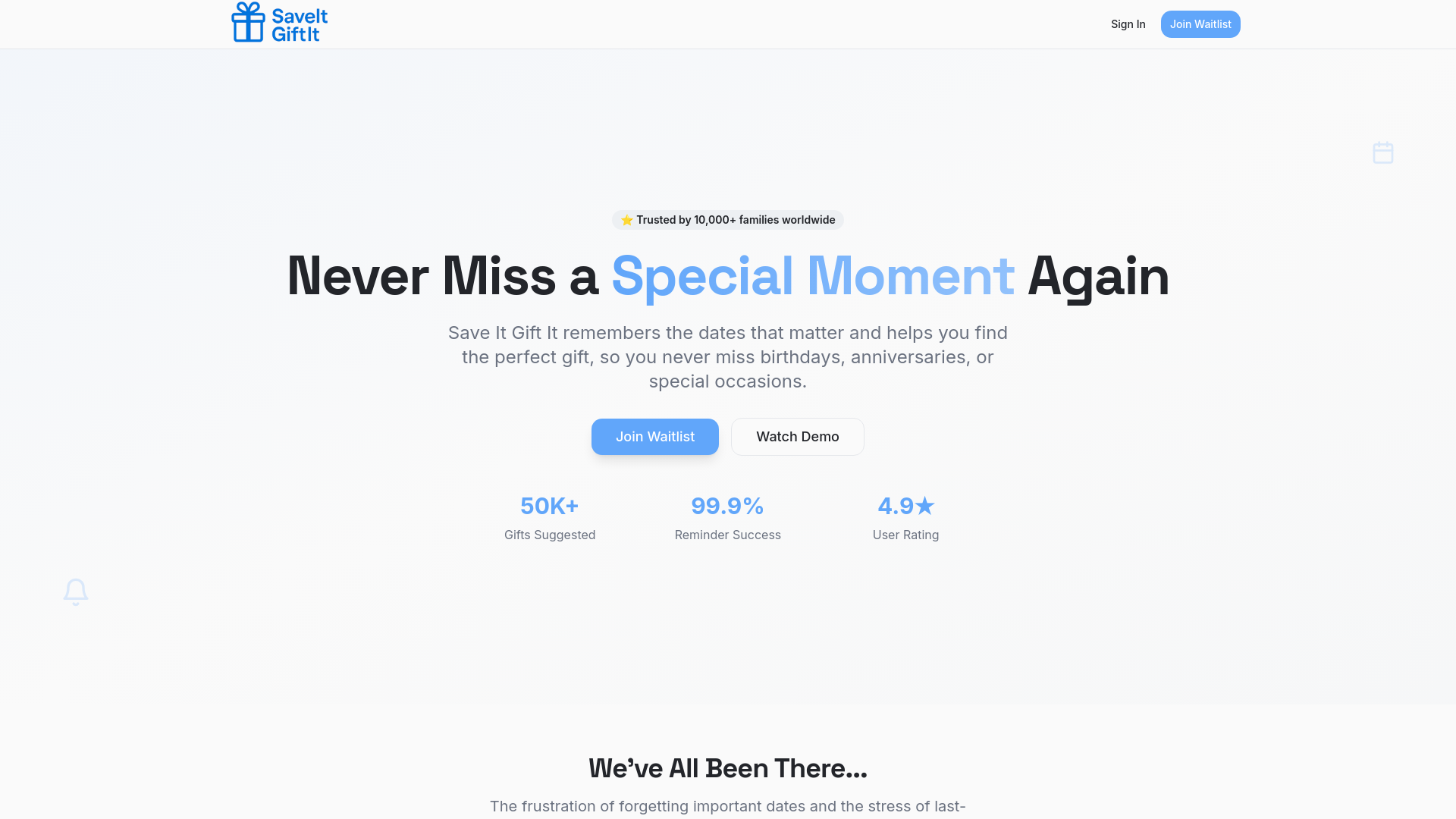 Save It Gift It - Main screenshot showing features and interface