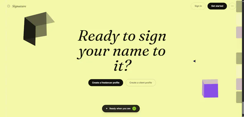 Signature launch screenshot 3