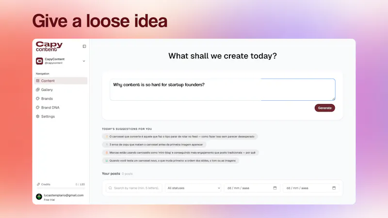 CapyContent screenshot 2