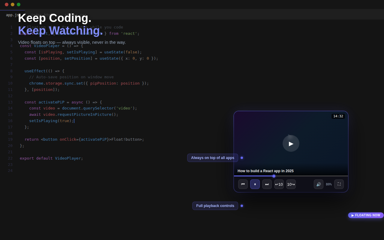 Floating Video Pro gallery image