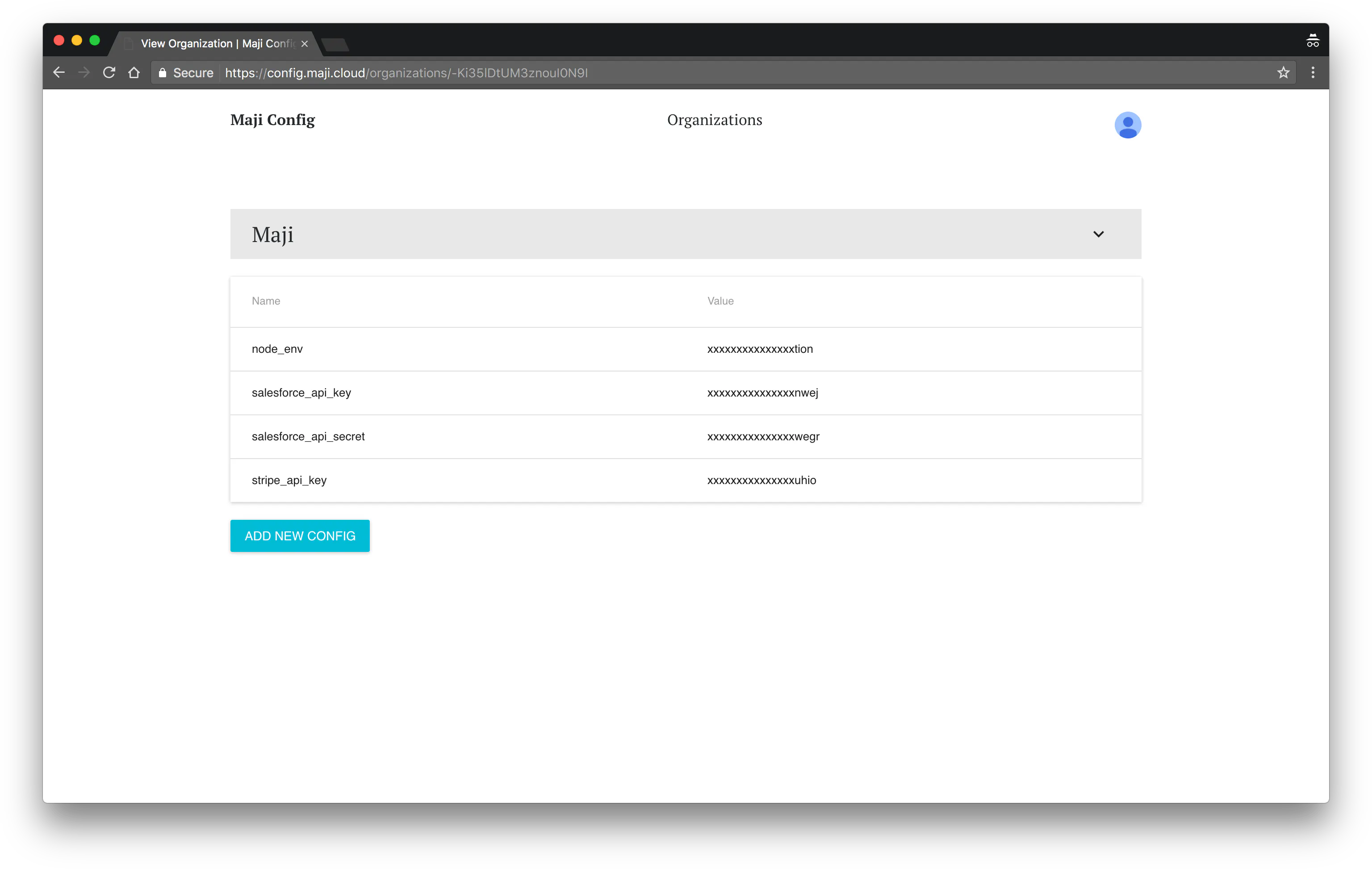Maji Config
