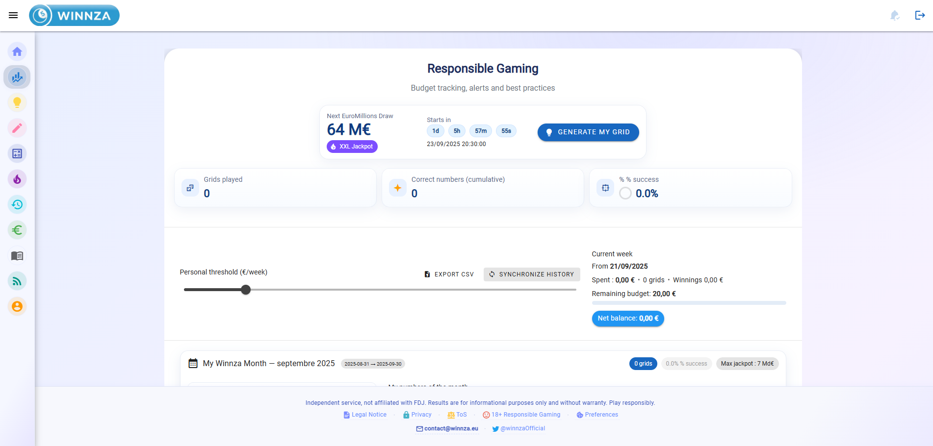 Winnza — EuroMillions screenshot 3
