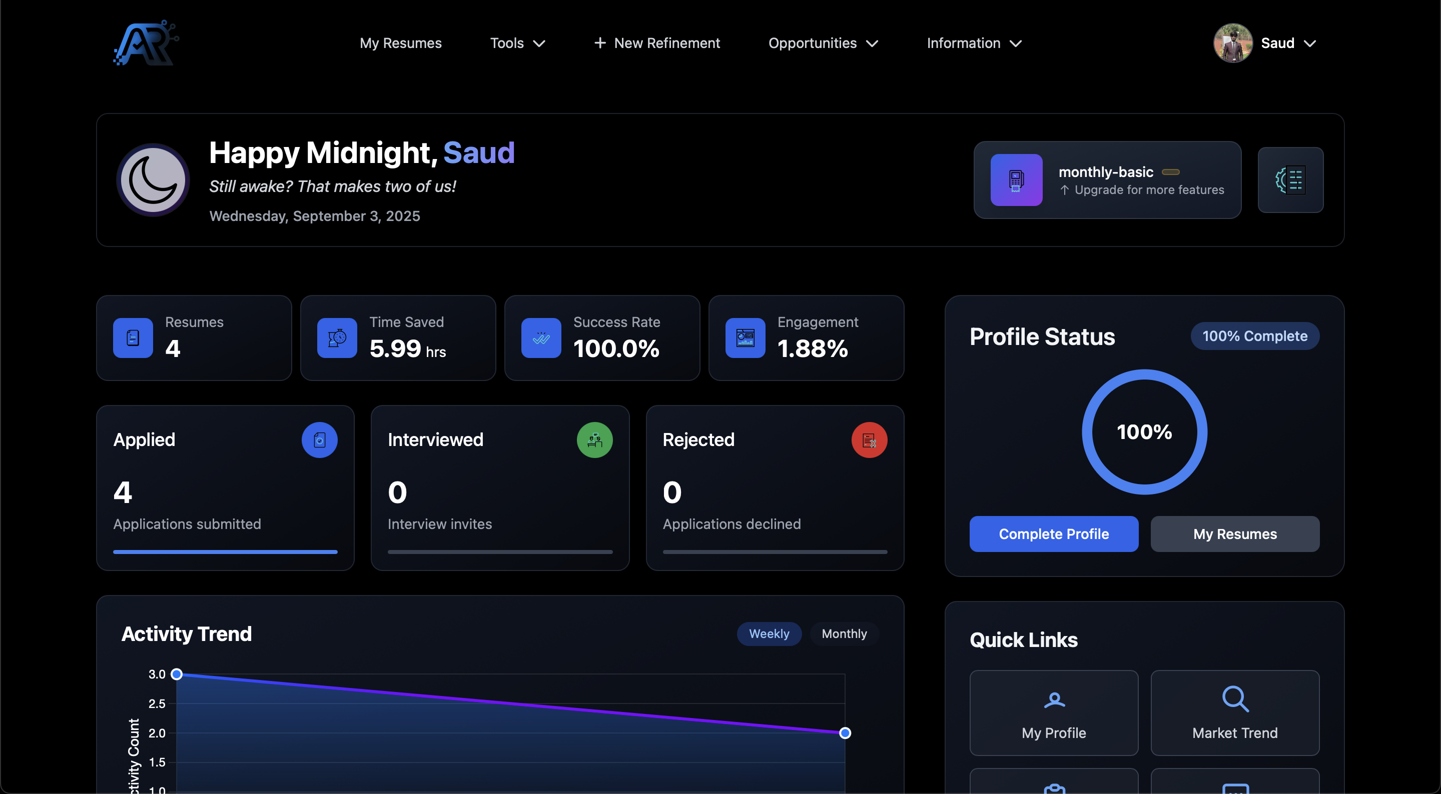 Airesumify - Riprende più rapidamente con le interviste a terra. media 2